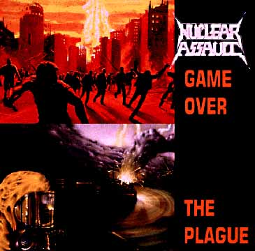 In the mid-eighties, nuclear war imagery became common in rock music videos. One student doing research for me reported that MTV was showing an average of one nuclear bomb image per hour. This album by the "speed metal" group Nuclear Assault featured several songs dealing with nuclear war.